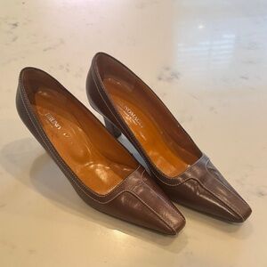 Bruno Magli Women's Dark Brown Leather Heels